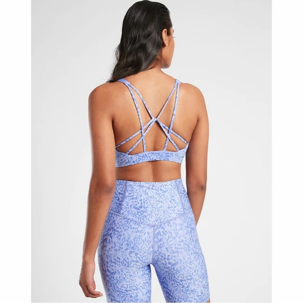 Athleta Solace Printed Sports Bra - Lavender NWT SZ XL - Picture 2 of 10